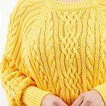 Ralph Lauren  Black Label Cotton Bright Yellow Cable Knit Sweater Photo 1