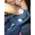 Lululemon Lulu Size 10 Navy Blue White Vertical stripes Capri Leggings EUC Photo 6