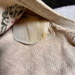 Vintage Milano Design Group Knit Floral Rose Needlepoint Cardigan Sweater Pink Size M Photo 4