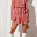 Pink Shimmer Fringe Romper Photo 0