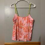 PJ Salvage Tropical palm Cami Tank Top Medium Pink Photo 2