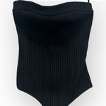 NBD Zhora Black Ribbed Strapless Bodysuit – Size Small Photo 0