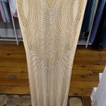 Boutique Gold Rhinestone Maxi Dress Photo 5