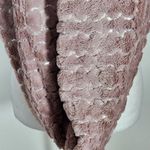 Purple and Silver Sequin Faux Fur Infinity Scarf One Size Photo 2