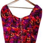 Saylor  Alouette Red Floral Mini‎ Dress Women's Size XS Puff Sleeve Poppy Print Photo 10
