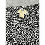 Michael Kors Women's Blouse, Size L, White & Black Leopard Print Photo 2