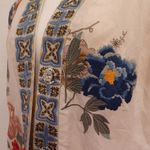 Johnny Was Biya Silk Blend Coat w Embroidery and Applique Detail NWT (oversized) Photo 9