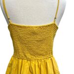 Abercrombie & Fitch  Retro Eyelet Halter Sleeveless Mini Dress Yellow size Large Photo 4