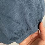 Lilla P deep slate blue pima cotton slub smocked v Photo 34