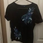 Karen Scott FINAL MARKDOWN  embroidered tee medium Photo 0