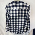 Old Navy  Womens Plaid Shirt Top Long Sleeve‎ Button Down Checkered Blue White Photo 2