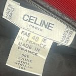 CELINE Paris Pencil Skirt Womens Size 48 US 16 Gray 100% Wool Gold Chain Sid Zip Photo 4