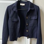 Sézane Sezane Betty Cardigan in Navy Crochet Photo 1