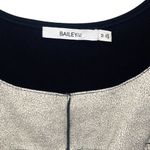 Bailey 44 Giallo Top Womens Mixed Media Cracked Leather Tank Top Black Off White Photo 3