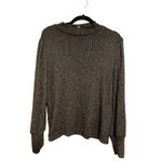 Loft  black and‎ gold ribbed long-sleeved sweater XL Photo 1