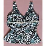 Apostrophe Y2K Satin Top Lace V-neck Lace blouse M Black/green/ White Photo 4