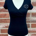 Harley Davidson Women’s Faux Wrap Tee Shirt Size M Photo 0