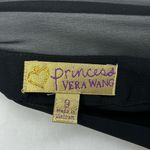 Vera Wang Princess by  Polka Dot Sheer Back Dress With Belt Juniors Size 9 Black Photo 2