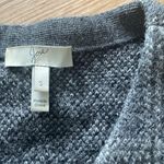 Joie  Etesse Wool Felted Moto Jacket Coatigan Gray Plaid Asymetrical Small Photo 3