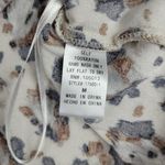 Savanna Jane Women's Top M Blouse Animal Print Embroidered Long Sleeve Western Brown Size M Photo 6