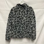 Knox Rose  Animal Print Chunky Faux Fur Pullover Size Large 1/4 Zip Photo 2