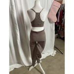 PINK - Victoria's Secret Women's Set PINK Active Brown Sports Bra S and Pink Activewear leggings L Photo 1