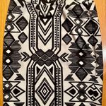 Renee C. Black and White Tribal Pencil Skirt Size 4 Photo 0
