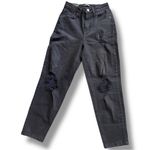 Wild Fable Black Straight Leg Jeans with Distressed Details 0 / 27” Photo 1