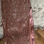 Majorelle  Maizie Midi Dress In Rose Gold Sequins Photo 4