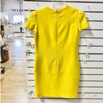 Versace  Short Puff-Sleeve Crew Neck Shift Mini Dress Yellow Women's Size S / M Photo 4