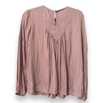 Mustard Seed  women’s size small light mauve polyester blouse long sleeve satiny Photo 2