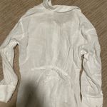 ZARA  linen button up with tie back Photo 1