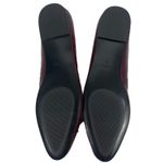 Mango MNG Bow Leather Ballet Flats Burgundy Size 39/US 8.5 Photo 8