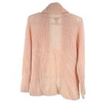Chico's  pale Pink open front Cardigan Ribbed Knit Sweater wool mohair blend L Photo 1