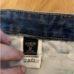 SheIn Ripped High Rise Mom Jeans Waist 30 Size Medium Distressed Denim Casual Photo 4