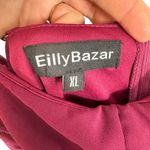 Eilly Bazar Burgundy Maroon Ruffle Cold Shoulder Chiffon Midi Dress Size XL Red Photo 7