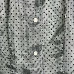 ZARA  Womens Sheer Polka Dot Organza Blouse White Collar Crystal Buttons S NWOT Photo 1