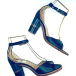 Gabriela Hearst navy Blue heeled summer Party sandals size 40 Photo 0