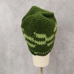 Green Cable Knit Y2K Vintage Hippy Cottage Boho Skater Bucket Beanie Cap Hat Photo 3