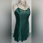 Victoria's Secret VTG VICTORIA’S SECRET 100% SILK Chemise Babydoll Nightie Green Gold Small Photo 1