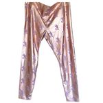 Disney NWT  PARKS COPPER METALLIC PINK MICKEY MOUSE STRETCH LEGGINGS Photo 1