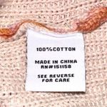 525 America  Pink Orange Camo Knit Crewneck Cotton Sweater SMALL Photo 3