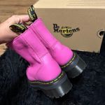 Dr. Martens  31295 pink leather platform zipper lace up boots booties shoes 7 new Photo 2