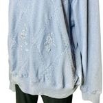 Alfred Dunner WOMEN’S Vintage 90's grannycore blue embroidered sweatshirt Photo 2
