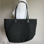 Cleobella Black Canvas Tote Beach Classic Minimalist Travel Sleek Preppy Photo 3