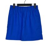 J.Crew  Mercantile Paper Bag Pleated Mini Skirt A Line Pockets 4 Royal Blue #3870 Photo 12