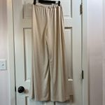 Lulus  Creme Ribbed Wide Leg Casual Pull On Elastic Waist Pants - Size Small Photo 4