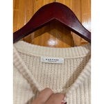 MACPHEE Tomorrowland Cream Wool Blend Ribbed Knit Sweater Minimalist Japan Photo 3