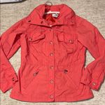 Chico's Small sz 4 0 coral jacket lined lightweight coral super cute! Photo 0