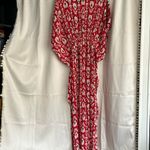 Anthropologie NWT Rujuta Sheth One Size Kaftan Dress Red Pattern Photo 2